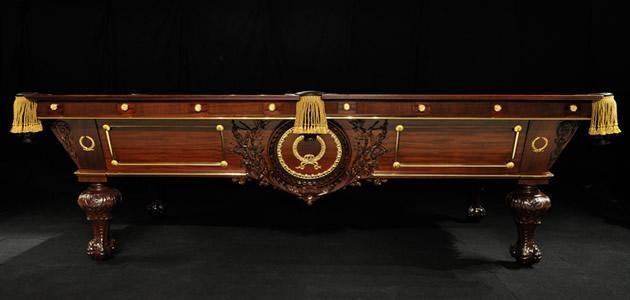 24k gold oliver briggs custom billiards table circa 1890
