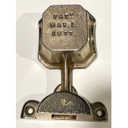 Patented May 1st, 1877 Cast Iron Chalk Cup - "Swing Out" Style nickle plating