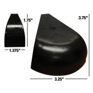 Black Plastic Rail Cap Set (4 corners & 2 sides)