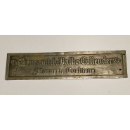 Circa 1918 Brunswick Balke Collender Nameplate without original wood background