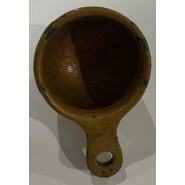 Circa 1880 Cast Iron Chalk Cup - gold paint applied to surface