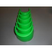 4 in. Bright Green Plastic Pocket Liners (9 7/8 in. circumference) - set of 6