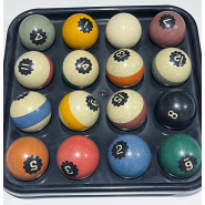 Scalloped around Numbers set of Clay Pool Balls