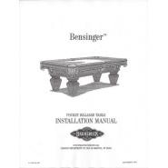 Bensinger Pocket Billiard Installation Manual