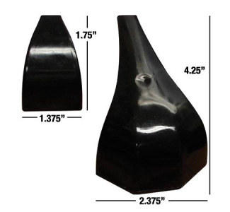 Black Plastic Rail Cap Set (4 corners & 2 sides)