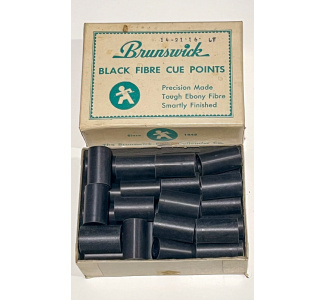 49 Piece Brunswick Balke Collender Black Fibre Cue Points (new, old stock)