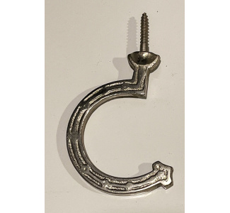 Circa 1890 Embossed Bridge/Triangle Hook (cast iron with new nickel plating)