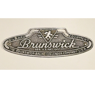 Circa 1950 Brunswick Balke Collender Nameplate (aluminum)