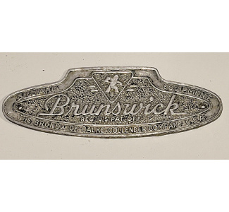 Circa 1950 Brunswick Balke Collender Nameplate (aluminum)