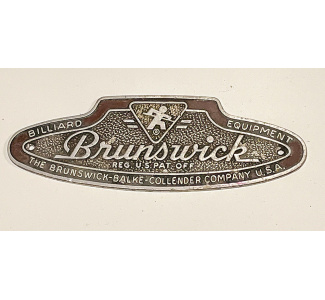 Circa 1950 Brunswick Balke Collender Nameplate (aluminum)