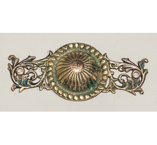 Circa 1890 Brunswick Balke Collender Ornate Rail Bolt Cover (cast brass)