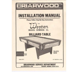 Brunswick Weston Service Manual (1977)