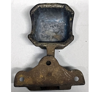 Original Cast Iron Square swing out Chalk Cup circa 1880-1915 (typical as-found - top)