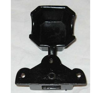 Original Cast Iron Square swing out Chalk Cup circa 1880-1915 (new black paint)