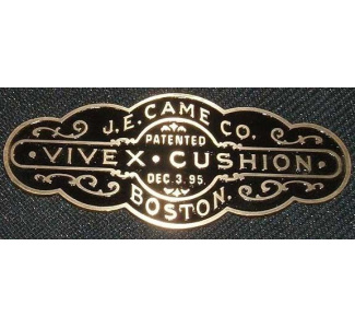 J E Came reproduction nameplate 4.25in x 1.75in