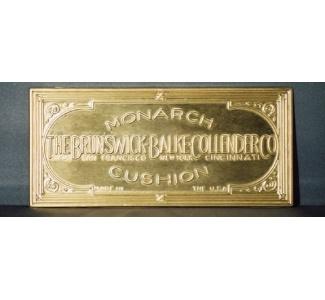 Reproduction of Antique Brunswick™ Nameplate used in the teens and twenties (lightweight)