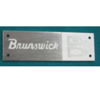 Small 1960s Aluminum Brunswick Nameplate