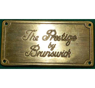Original Brass Brunswick "Prestige" Nameplate