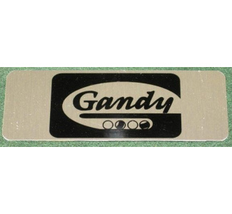 Gandy Nameplate - Silver Finish