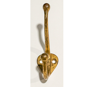 Coat Hook - Brass Plated Steel Front