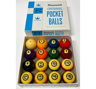 Older Set of Centennial Pool Balls in Original Box