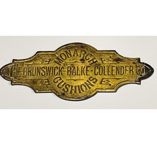 Original Brunswick Balke Collender Nameplate - Engraved Style