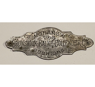 Circa 1885 Original Brunswick Balke Collender Nameplate (aluminum)