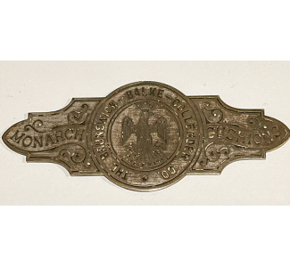 Circa 1885 Original Brunswick Balke Collender Nameplate (brass)