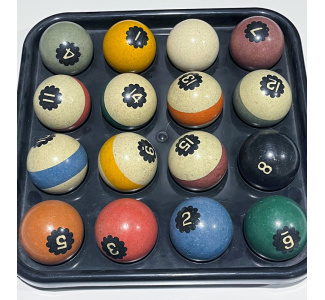 Scalloped around Numbers set of Clay Pool Balls