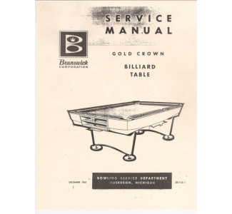 Gold Crown 1 Service Manual (1961)
