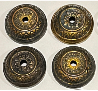 Circa 1890 Ornate Rail Bolt Covers (brass)