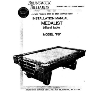 Brunswick Medalist Service Manual (Nov 1998)